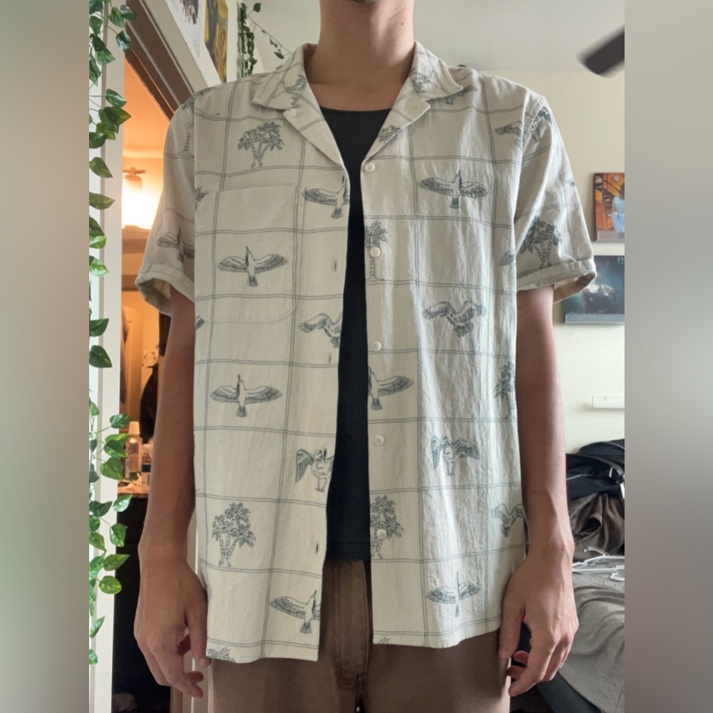 Madewell Men’s Short Sleeve Button Bird Shirt